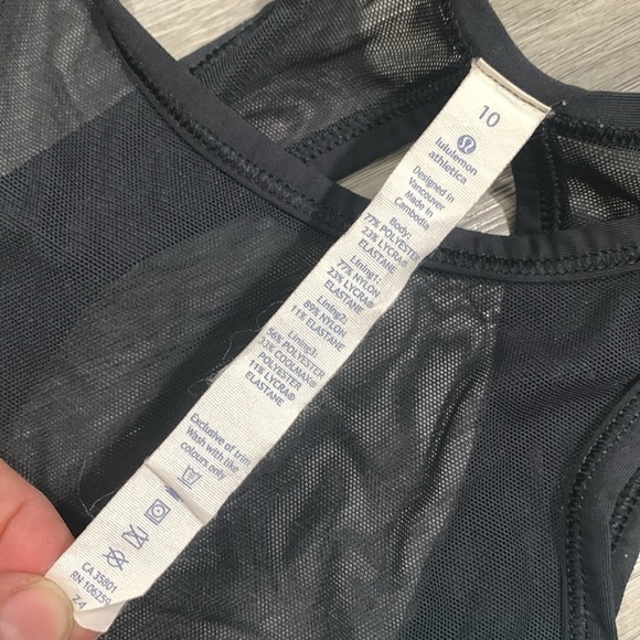 Lululemon Meshed Up Clouded Dreams Cosmic Teal Multi / Black Bra size 10 - Picture 5 of 10